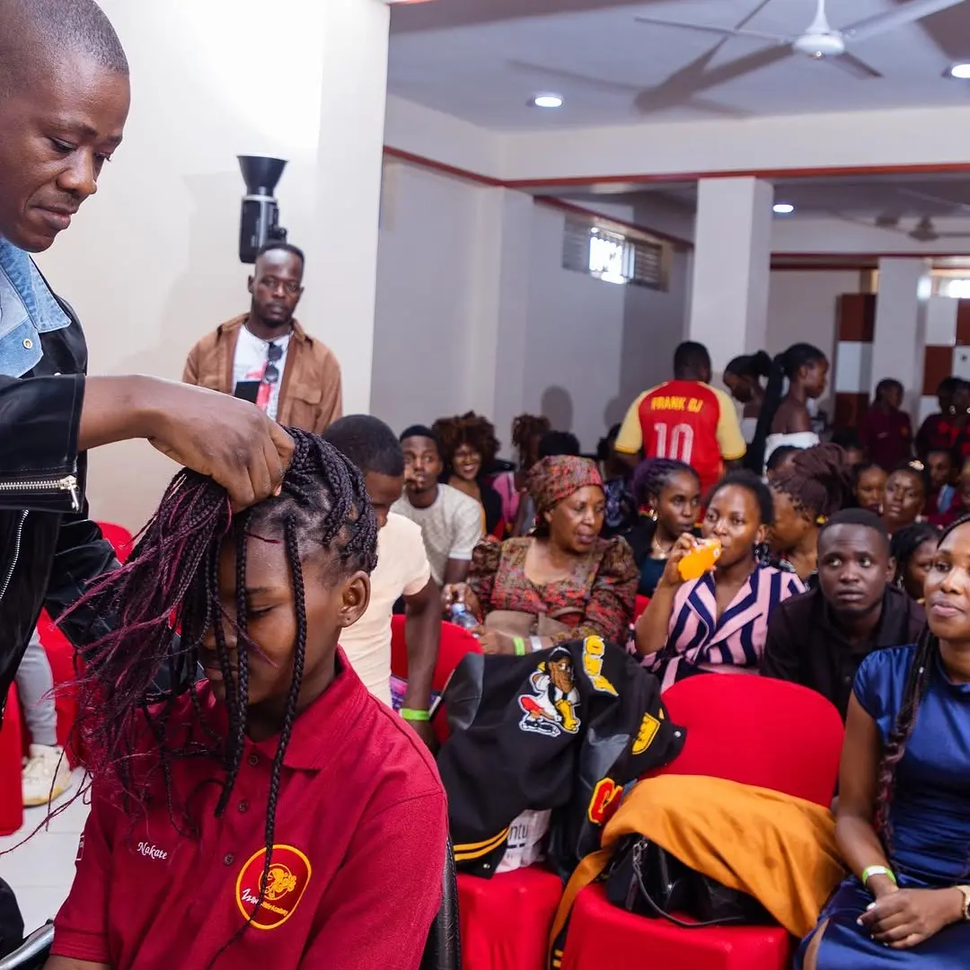 Student work at Zziwa Hair Academy